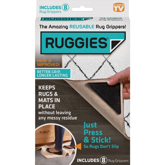 Allstar Innovations Ruggies Non-Slip Rug Grippers - 16 Piece, Multicolor, 4" x 6"