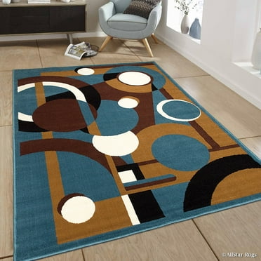 Allstar Rugs Allstar Modern Abstract Leaves Design Rug Chocolate 7' 0 ...