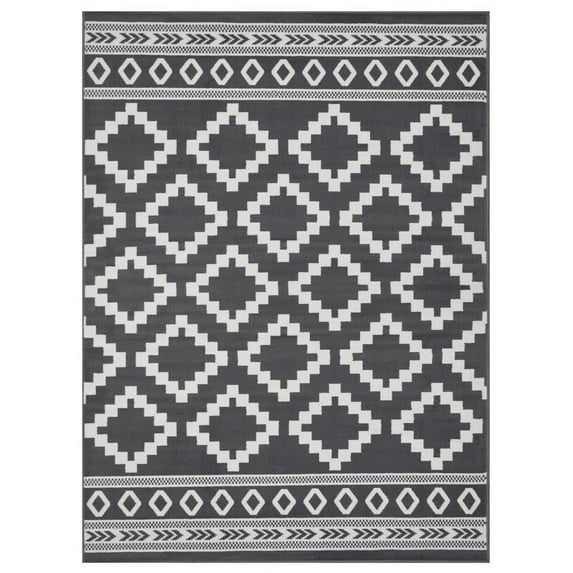 Allstar Living Room Area Rug with Beni Ourain design in Grey