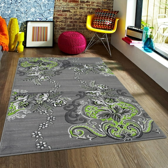 Allstar Living Room Area Rug with Floral design 8x10 8' x 10'