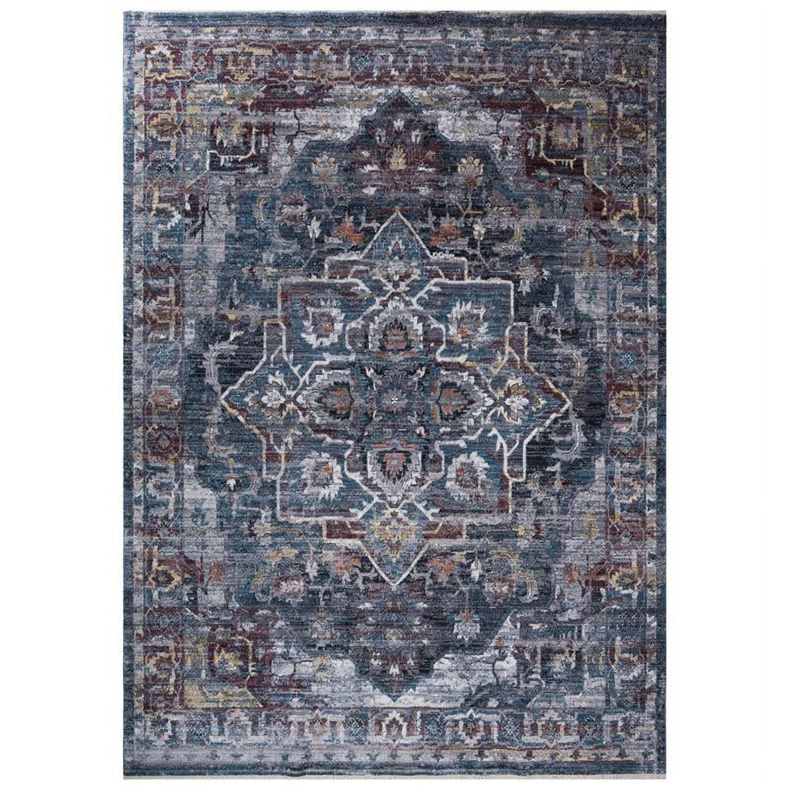 Allstar Living Room Area Rug with Heriz design in Blue - Walmart.com