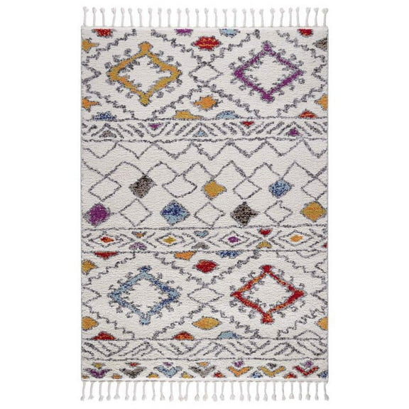 Allstar Living Room Area Rug with Partitioned Diamond design