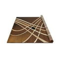 thumbnail image 1 of Allstar Modern Accent Rug with Curved Line design Chocolate 5' x 8' 5' x 8', 1 of 5