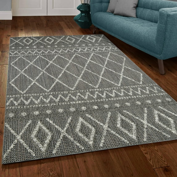 Allstar Modern Accent Rug with Geometric design 5' x 8' 5' x 8'