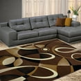 thumbnail image 1 of Allstar Modern Accent Rug with Multiple Shape design Chocolate 8' x 10' 8' x 10', 1 of 5