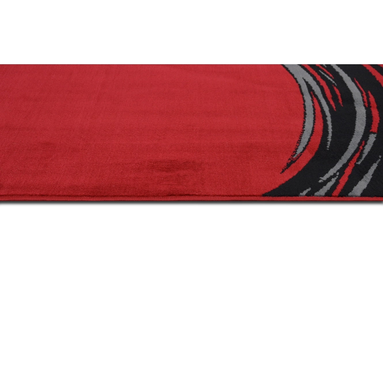 Bed Bath & Beyond Modern Accent Rug, Touching Ring Design, Red, Durable ...