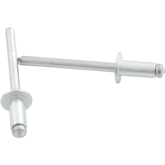 Allstar Performance ALL18107 Rivet - 3/8 in Head - 3/16 in Mandrel - 1/8-1/4 in Grip Range - Natural Aluminum - Set of 250