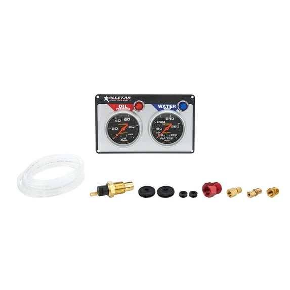 Allstar Performance 2 Gauge Panel A/M OP/WT Liquid Filled