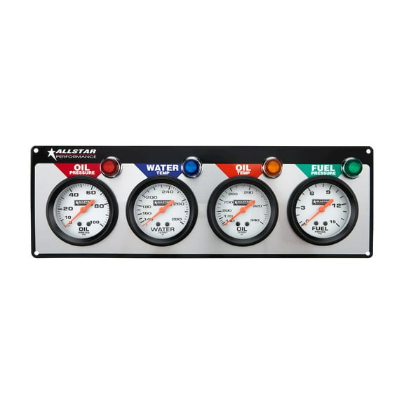 Allstar Performance 4 Gauge Panel ALL OP/WT/OT/FP