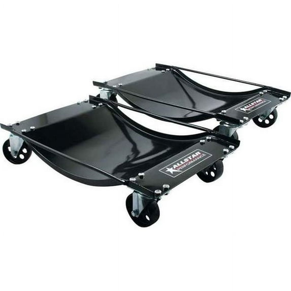 Allstar Performance ALL10129 Steel Wheel Dollies with Standrad Casters, Pack of 2