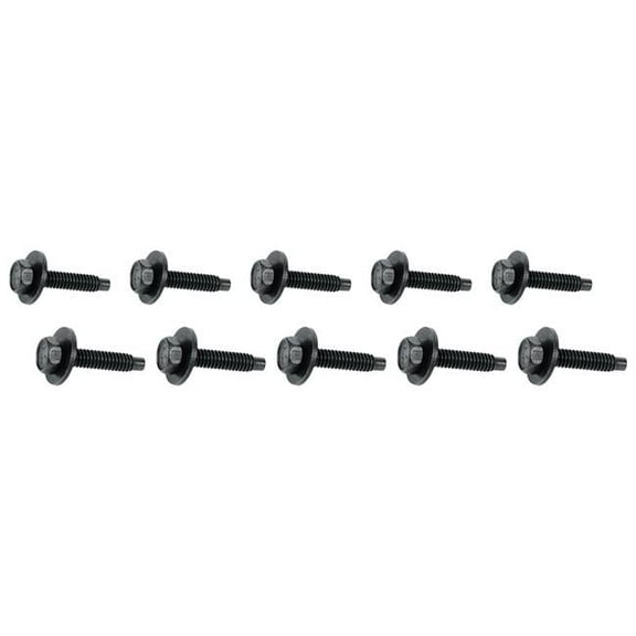 Allstar Performance ALL16553 Body Bolt Kit - 1/4-20 in Thread - 1-1/8 in Long - Hex Head - Steel - Black Oxide - Set of 10
