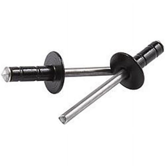 Allstar Performance ALL18071 Rivet - 1/2 in Head - 3/16 in Aluminum Mandrel - 1/16-3/8 in Grip Range - Aluminum - Black Paint - Set of 250