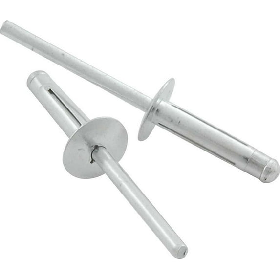 Allstar Performance ALL18183 Rivet - Tri-Fold - 1/2 in Head - 3/16 in Mandrel - 1/16-3/8 in Grip Range - Natural Aluminum - Set of 250