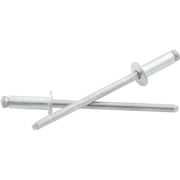 Allstar Performance ALL18190 Rivet - 3/8 in Head - 1/8 in Mandrel - 1/8-1/4 in Grip Range - Natural Aluminum - Set of 500