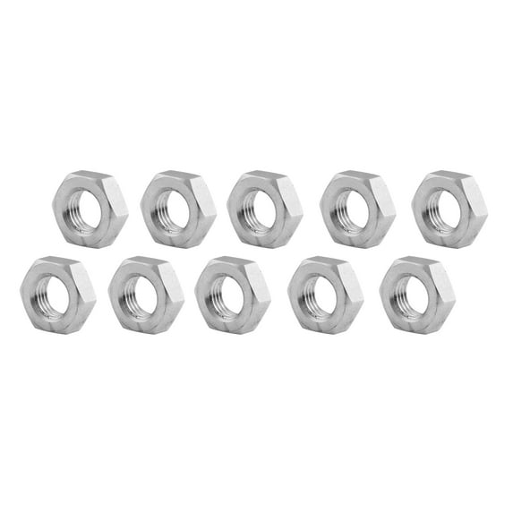 Allstar Performance ALL18276-10 Jam Nut - 7/16-20 in Right Hand Thread - Natural Aluminum - Set of 10