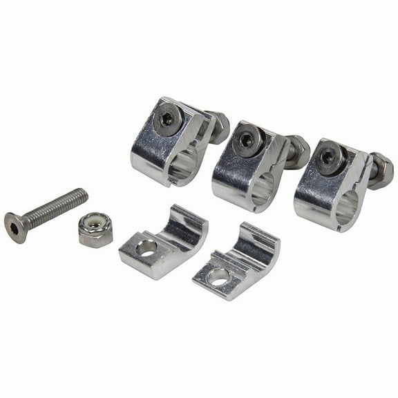 Allstar Performance ALL18323 2pc Aluminum Line Clamps 3/8in 4pk