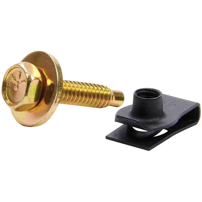 Allstar Body Bolt Kit w/ Clips 10pk Gold Allstar Body Bolt Kit w/ Clips 10pk Gold