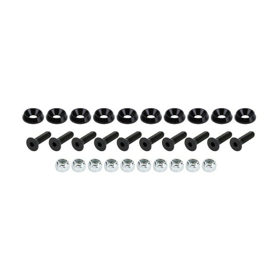 Allstar Performance Countersunk Bolts 1/4in w/ 3/4in Washer Blk 10pk