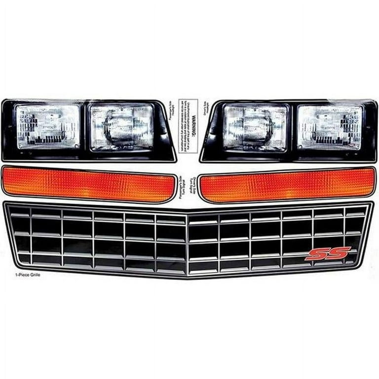 Headlight Decal Kit with Stock Grille - Monte Carlo SS 1983-88 Headlight Decal Kit with Stock Grille - Monte Carlo SS 1983-88