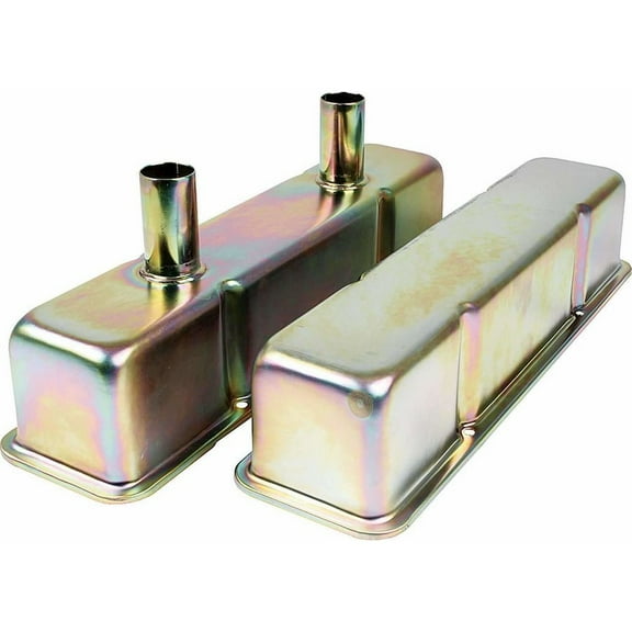 Allstar Performance Valve Covers SBC Steel Zinc w/Tubes