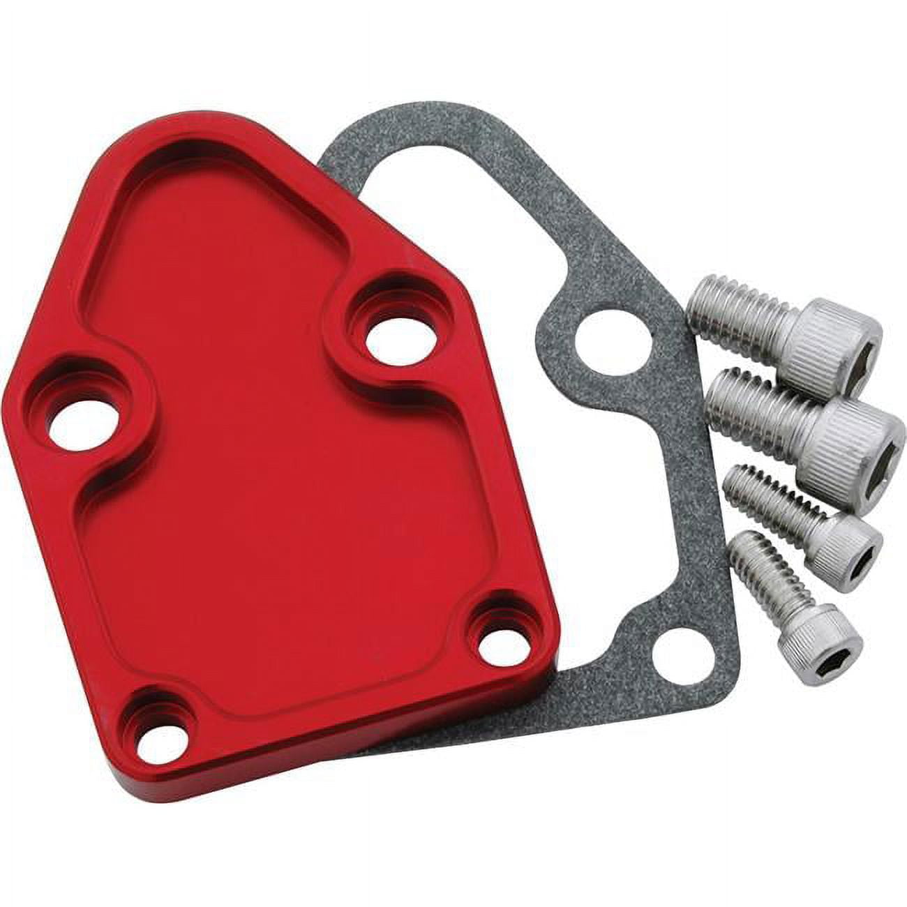Allstar SBC Fuel Pump Block Off Plate Red Allstar SBC Fuel Pump Block Off Plate Red