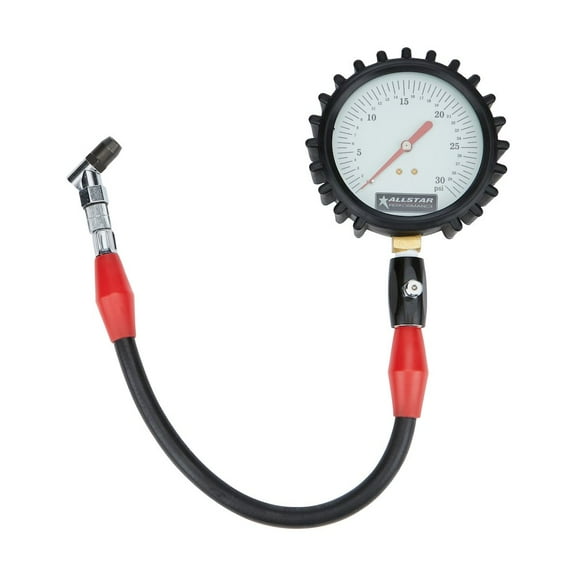 Allstar Performance Tire Pressure Gauge 0-30 PSI 4in Glow