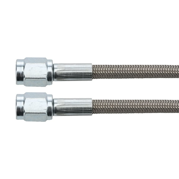 Allstar Performance ALL46300-9-5 Brake Hose - 9 in Long - 3 AN Hose - 3 AN Straight Female to 3 AN Straight Female - Braided Stainless - PTFE Lined - Set of 5