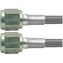 Allstar Performance ALL46310-9 9 in. No. 3 Braided Steel Lines with Two -4 Stright Ends