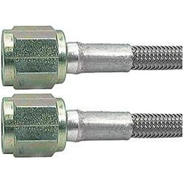 Allstar Performance ALL46310-9 9 in. No. 3 Braided Steel Lines with Two -4 Stright Ends