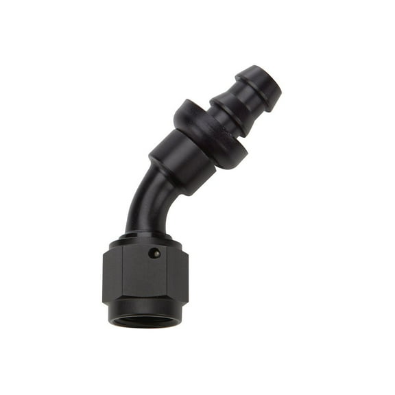 Allstar Performance Pushlock Hose End Black 45 Deg Elbow -6