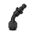 thumbnail image 1 of Allstar Performance ALL49433, Pushlock Hose End Black 45 Deg Elbow -8 0, 1 of 8