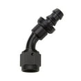 thumbnail image 1 of Allstar Performance Pushlock Hose End Black 45 Deg Elbow -16, 1 of 8