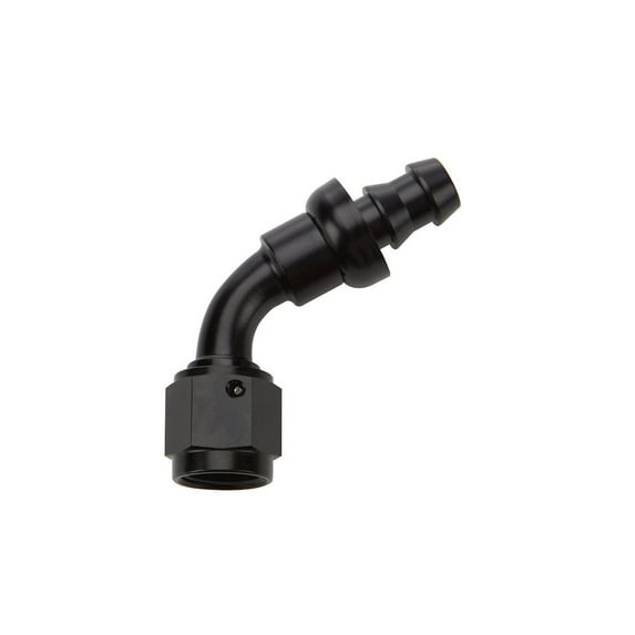 Allstar Performance Pushlock Hose End Black 60 Deg Elbow -6