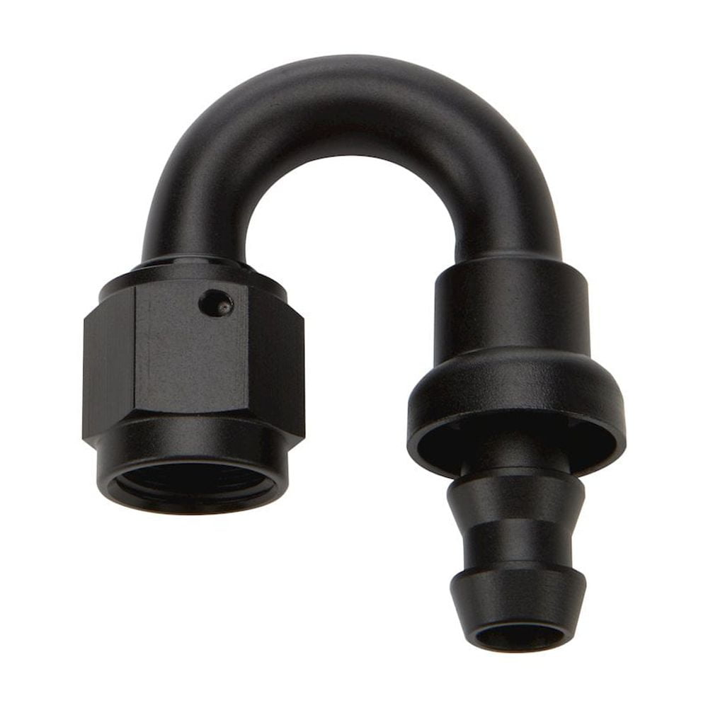 Allstar Performance Pushlock Hose End Black 180 Deg Elbow -10
