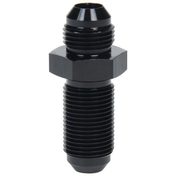 Allstar Performance ALL49615 Fitting - Bulkhead - Straight -12AN Male to -12AN Male - Aluminum - Blk Anodized - Each