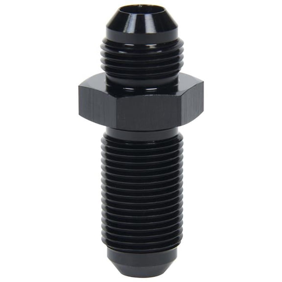 Allstar Performance ALL49615 Fitting - Bulkhead - Straight -12AN Male to -12AN Male - Aluminum - Blk Anodized - Each