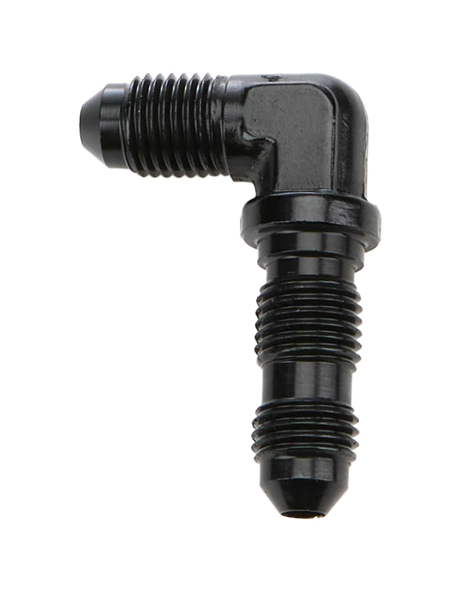 Allstar Performance ALL49621 4AN 90 deg Bulkhead Fuel Fitting, Black