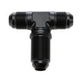 thumbnail image 1 of Allstar Performance ALL49633 Fitting - Bulkhead Tee -8AN Male x -8AN Male x -8AN Male - Aluminum - Blk Anodized - Each, 1 of 8