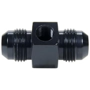 Allstar Performance ALL49765 8AN Male to 8AN Male 0.125 in. NPT Port Straight Fitting Gauge Adapter - Black Anodize