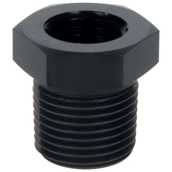 Allstar Performance ALL49778 Fitting - Bushing - 3/4in NPT Male to 1/2in NPT Female - Aluminum - Blk Anodized - Each