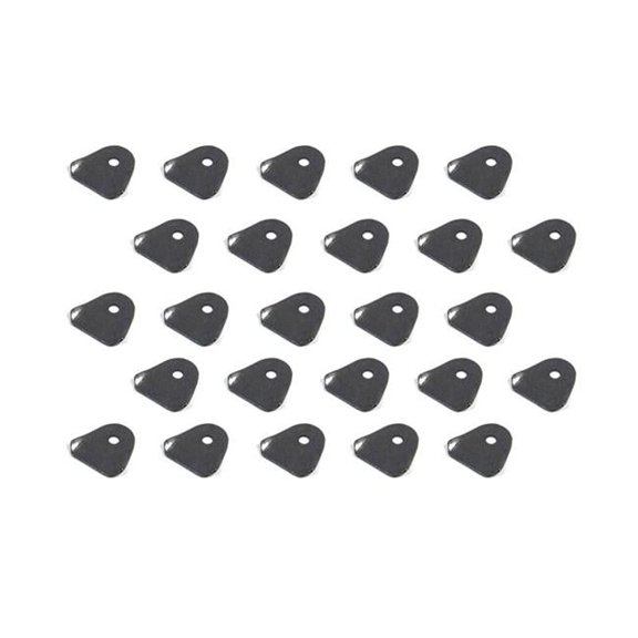 Allstar Performance ALL60086-25 Chassis Tab - Body Brace - Radius - Gusseted - 1/4in Mounting Slot - 0.085in Thick - Steel - Set of 25