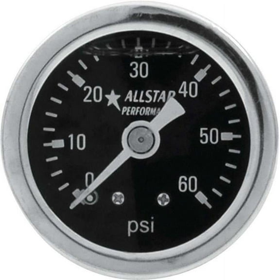 Allstar Performance ALL80204, 1.5In Gauge 0-60 Psi Liquid Filled Performanc