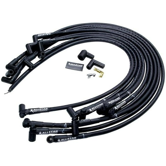 Allstar Performance Spark Plug Race Wire Set Under Header w/ Sleeve ALL81370