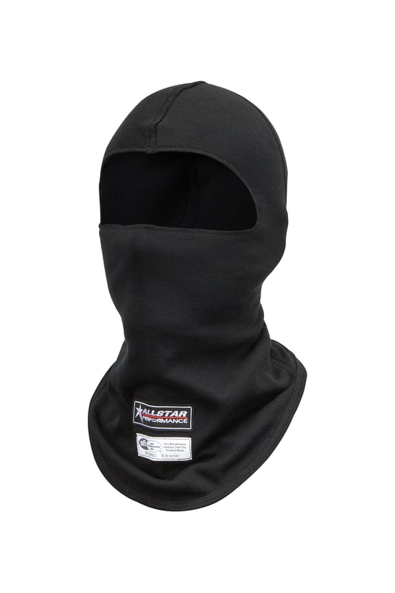 ALL923114 SFI 3.3 Fire Resistant Single Layer Head Sock, Black