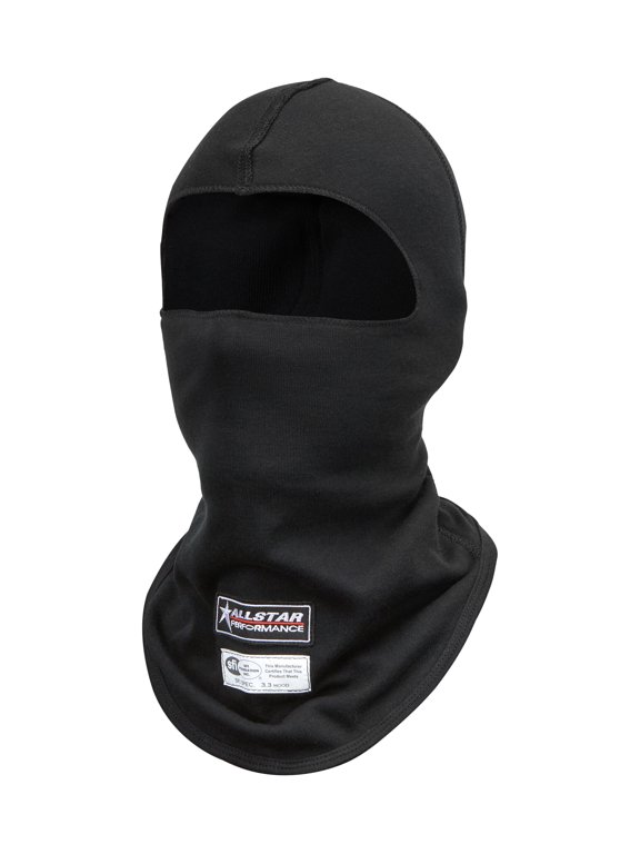 ALL923114 SFI 3.3 Fire Resistant Single Layer Head Sock, Black