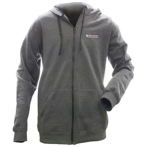 Allstar Performance ALL99917XXL Allstar Full Zip Hooded Sweatshirt Charcoal XXL