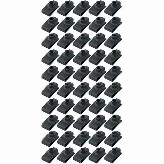 Allstar Body Bolt Clips - 1/4-20 in Threads - Steel - Black Oxide - Set of 50