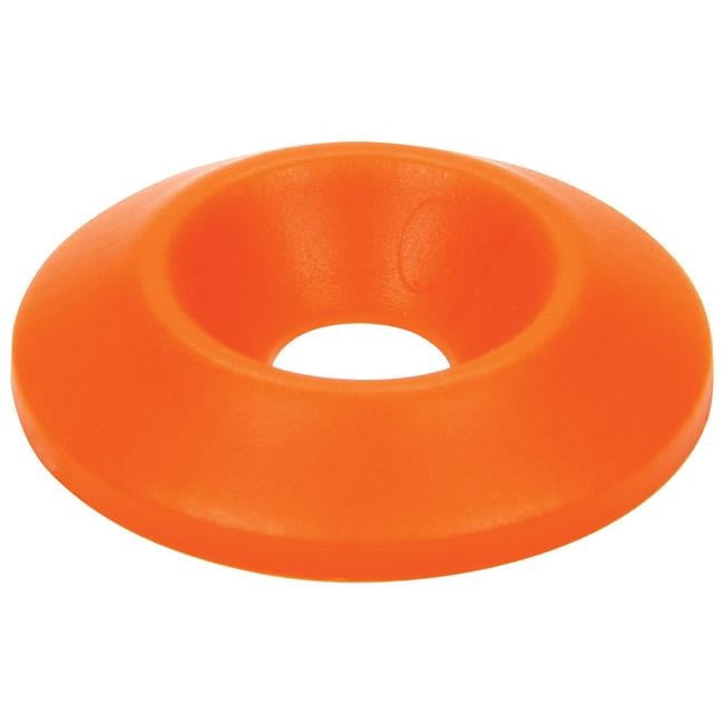 Allstar Performance ALL18694-50 Body Bolt Washer - Countersunk - 1/4 in ID - 1 in OD - Plastic - Orange - Set of 50