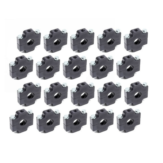 Allstar Performance ALL14192-20 Ballast Bracket - Economy - Clamp-On - Black Anodized Aluminum - 1 in OD Tube - Set of 20