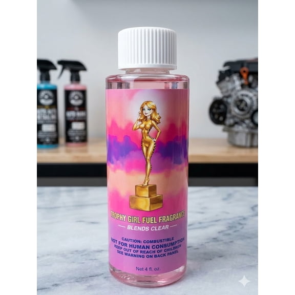 Power Plus Trophy Girl Fuel Fragrance Automotive Additive Bottle, 4 oz